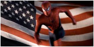 Spiderman and american flag